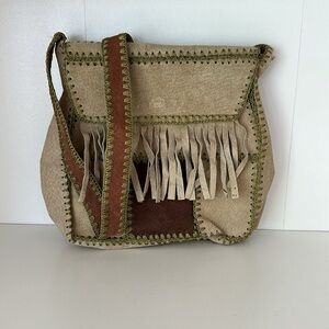 Fringe Tan Shoulder Bag